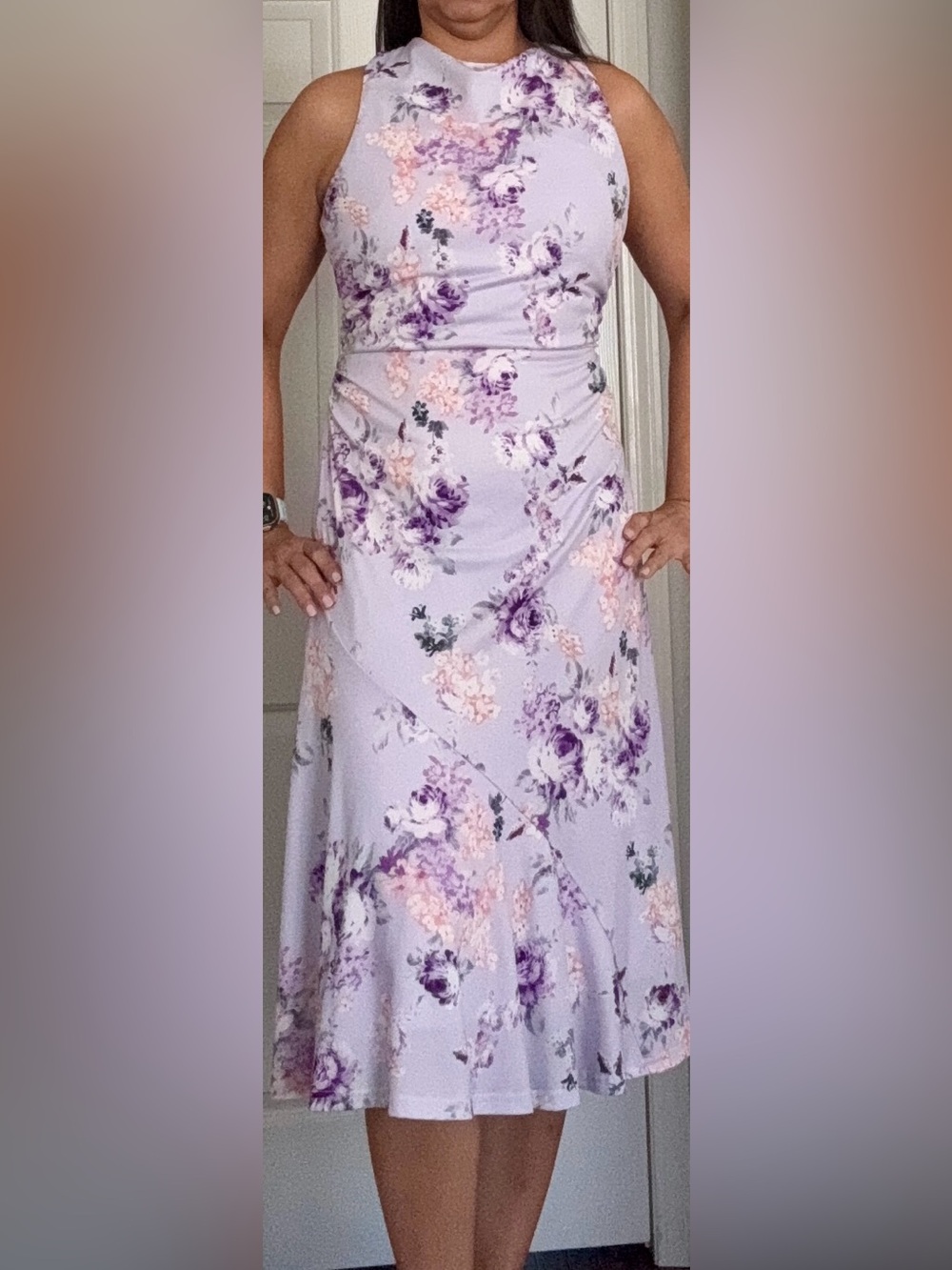 Grace Karin Romantic floral midi dress